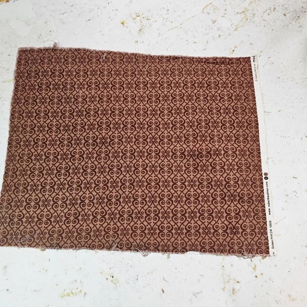 Robert Kaufman Free to Grow Brown Swirls Organic Cotton Fat Quarter 18x22